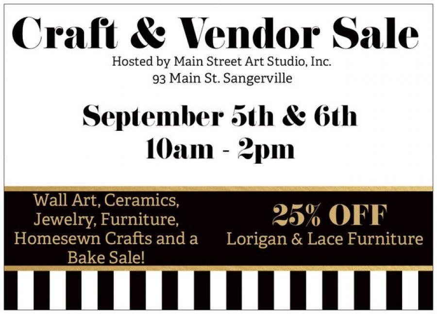 Main Street Art Studio, Inc. Craft and Vendor Sale